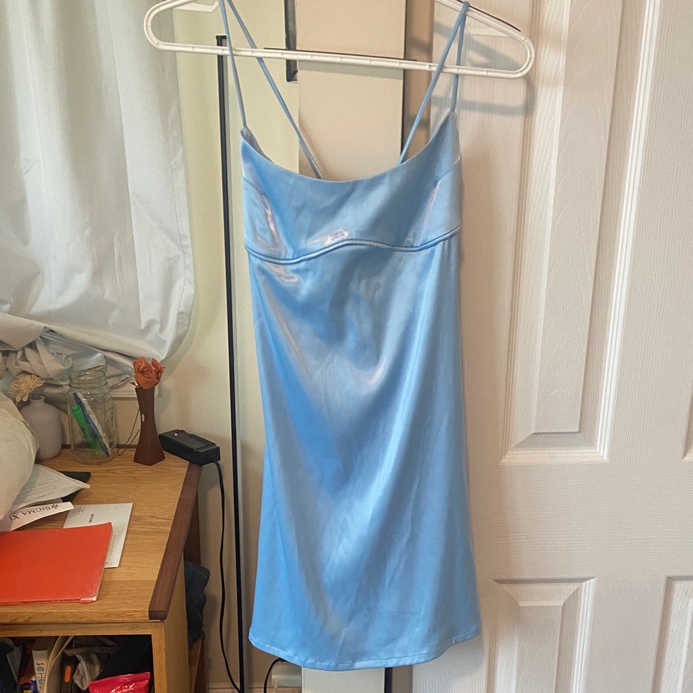 Elegant Blue Mini Dress